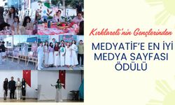 Kırklareli’nin Gençlerinden Medyatif’e En iyi Medya Sayfası Ödülü