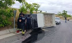 Çerkezköy’de Kamyon Devrildi; 1 Yaralı