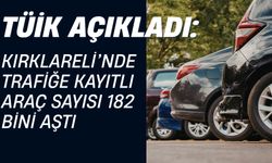 TÜİK Açıkladı: Kırklareli’nde Trafiğe Kayıtlı Araç Sayısı 182 Bini Aştı