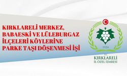 KIRKLARELİ MERKEZ, BABAESKİ VE LÜLEBURGAZ İLÇELERİ KÖYLERİNE PARKE TAŞI DÖŞENMESİ İŞİ