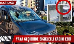 ŞOK; Yaya Geçidinde Bisikletli Kadını Ezdi