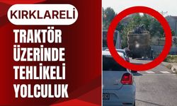 Traktör Üzerinde Tehlikeli Yolculuk