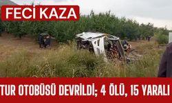 TUR OTOBÜSÜ DEVRİLDİ; 4 Ölü, 15 Yaralı