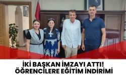 İki Başkan İmzayı Attı! Öğrencilere Eğitim İndirimi