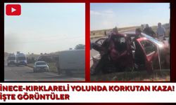 İnece-Kırklareli Yolunda Korkutan Kaza! İşte Görüntüler