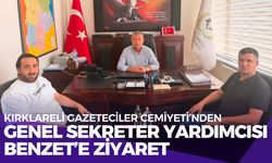 Kırklareli Gazeteciler Cemiyeti’nden, Genel Sekreter Yardımcısı Benzet’e Ziyaret