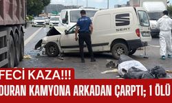Duran Kamyona Arkadan Çarptı; 1 Ölü
