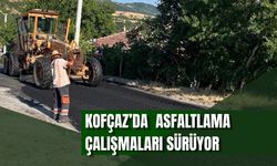 Kofçaz’da Asfaltlama Çalışmaları Sürüyor