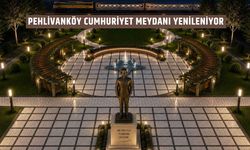 Pehlivanköy Cumhuriyet Meydanı Yenileniyor