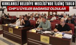 KIRKLARELİ BELEDİYE MECLİSİ’NDE İLGİNÇ TABLO; CHP’li Üyeler Bağımsız Oldular