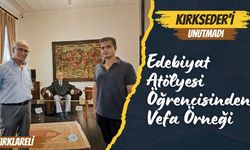KIRKSEDER’İ UNUTMADI; Edebiyat Atölyesi Öğrencisinden Vefa Örneği