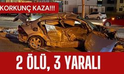 KORKUNÇ KAZA; 2 Ölü, 3 Yaralı
