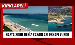KIRKLARELİ; Hafta Sonu Deniz Yasakları Esnafı Vurdu