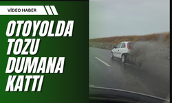Otoyolda Tozu Dumana Kattı!