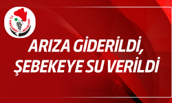 Arıza Giderildi, Şebekeye Su Verildi