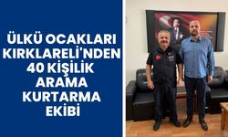 Ülkü Ocakları Kırklareli'nden 40 Kişilik Arama Kurtarma Ekibi