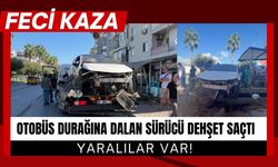OTOBÜS DURAĞINA DALAN SÜRÜCÜ DEHŞET SAÇTI; Yaralılar Var!