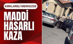Kırklareli Merkezde Maddi Hasarlı Kaza