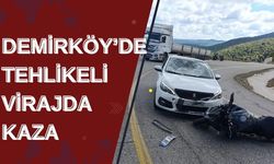 Demirköy’de Tehlikeli Virajda Kaza