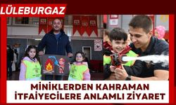 Lüleburgaz: Miniklerden Kahraman İtfaiyecilere Anlamlı Ziyaret
