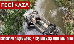 FECİ KAZA; Köprüden Düşen Araç 2 Kişinin Yaşamına Mal Oldu
