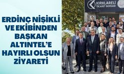 Erdinç Nişikli ve Ekibinden Başkan Altıntel’e Hayırlı Olsun Ziyareti