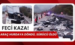 Feci Kaza! Araç Hurdaya Döndü, Sürücü Öldü