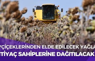 Ayçiçeklerinden Elde Edilecek Yağlar İhtiyaç Sahiplerine Dağıtılacak
