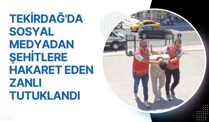 Tekirdağ'da Sosyal Medyadan Şehitlere Hakaret Eden Zanlı Tutuklandı