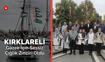 Kırklareli, Gazze İçin Sessiz Çığlık Zinciri Oldu