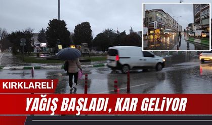 Kırklareli’nde Yağış Başladı, Kar Geliyor!