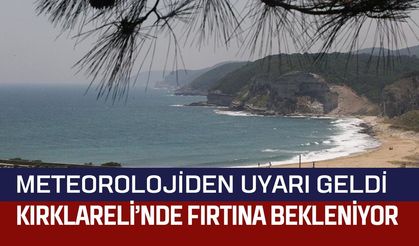 Meteorolojiden Kırklareli İçin Fırtına Uyarısı
