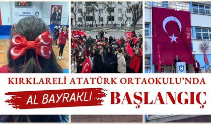 Kırklareli Atatürk Ortaokulu’nda "Al Bayraklı" Başlangıç