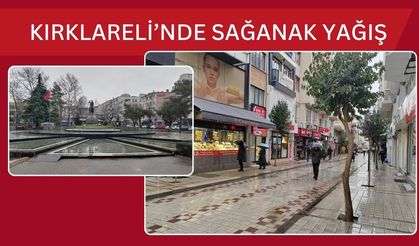 Kırklareli’nde Sağanak Yağış Etkili Oluyor!