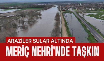 ARAZİLER SULAR ALTINDA; Meriç Nehri'nde Taşkın