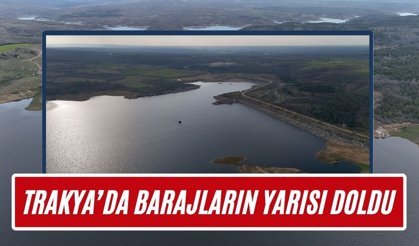 Trakya’da Barajların Yarısı Doldu