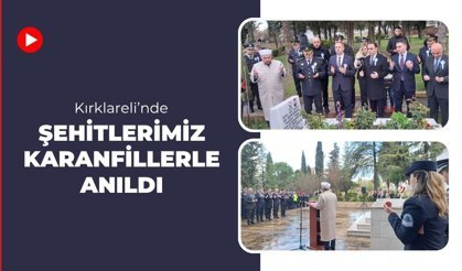 Kırklareli’nde Şehitlerimiz Karanfillerle Anıldı