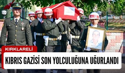 KIRKLARELİ; Kıbrıs Gazisi Son Yolculuğuna Uğurlandı