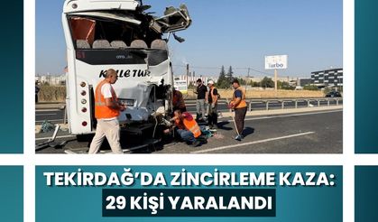 Tekirdağ'da Zincirleme Kaza: 29 Kişi Yaralandı