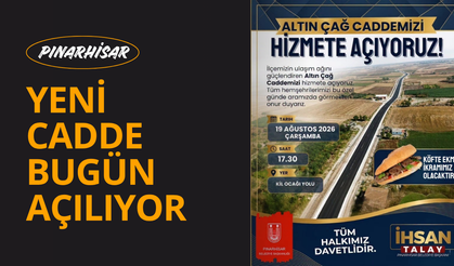 Pınarhisar’ın Yeni Caddesi Bugün Açılıyor