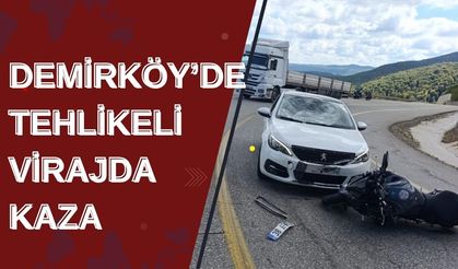Demirköy’de Tehlikeli Virajda Kaza