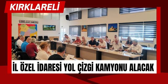Kırklareli İl Özel İdaresi Yol Çizgi Kamyonu Alacak