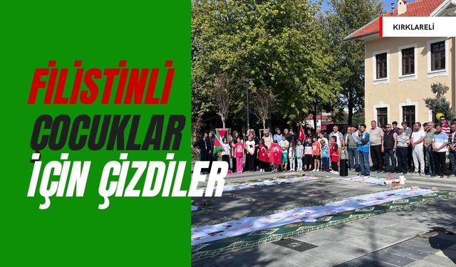 KIRKLARELİ; Filistinli Çocuklar İçin Çizdiler