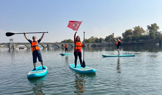 Meriç Nehri'nde Ayakta Kürek Sörfü Eğitimi Başladı