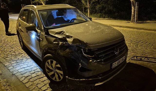 Edirne; Ciple Motosiklet Çarpıştı