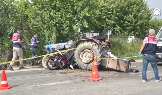 Traktörle Motosiklet Çarpıştı! 3 Ölü