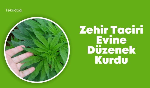 Tekirdağ: Zehir Taciri Evine Düzenek Kurdu