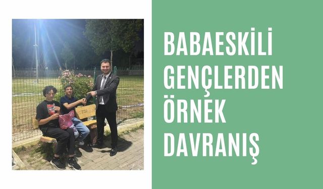 Babaeskili Gençlerden Örnek Davranış