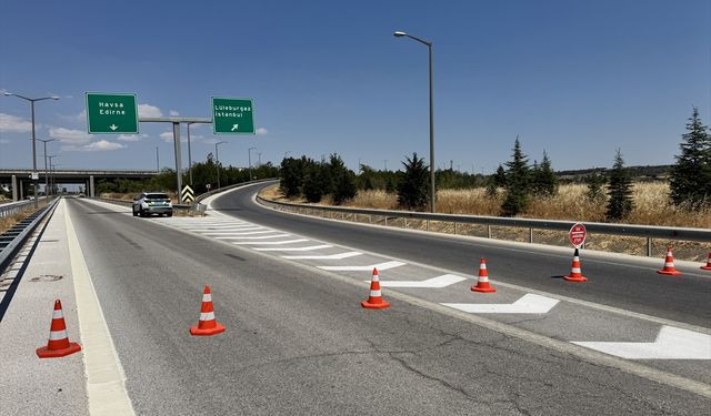 Kırklareli’nde Yangın! Avrupa Otoyolu Trafiğe Kapatıldı