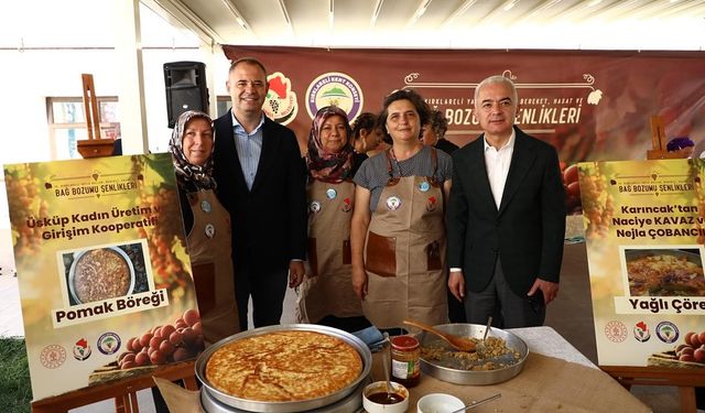 Bağ Bozumunda Yöresel Lezzetler Damakları Şenlendirdi